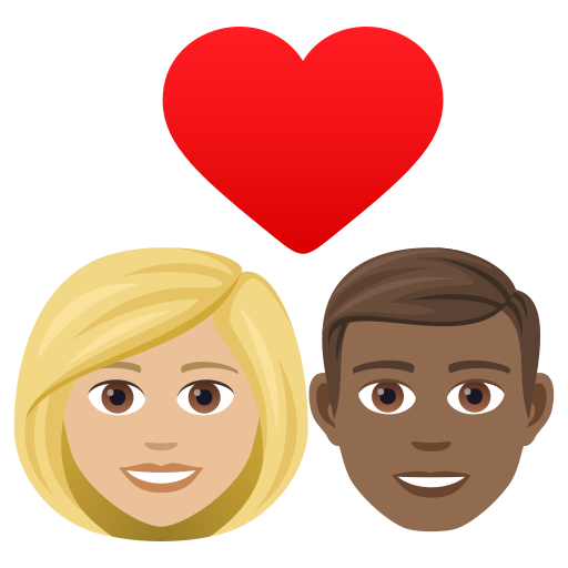 Cuplu cu inimă: Femeie, Bărbat, ten mediu deschis, ten mediu închis pentru JoyPixels 9.0