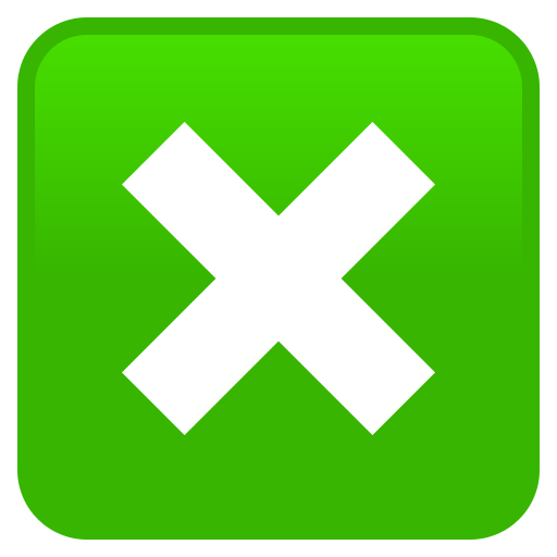 Tlačítko křížové značky pro JoyPixels 9.0