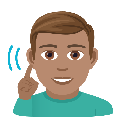 Hluchý muž: Střední odstín pleti pro JoyPixels 9.0