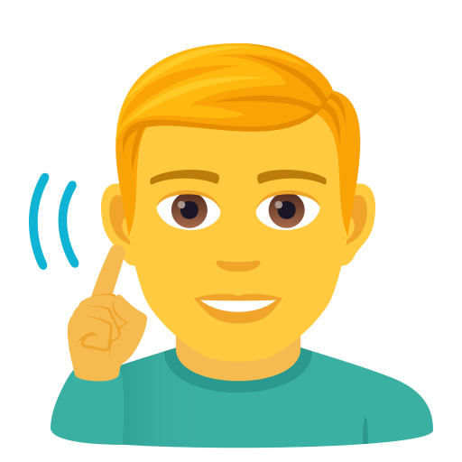 Pria tuli untuk JoyPixels 9.0