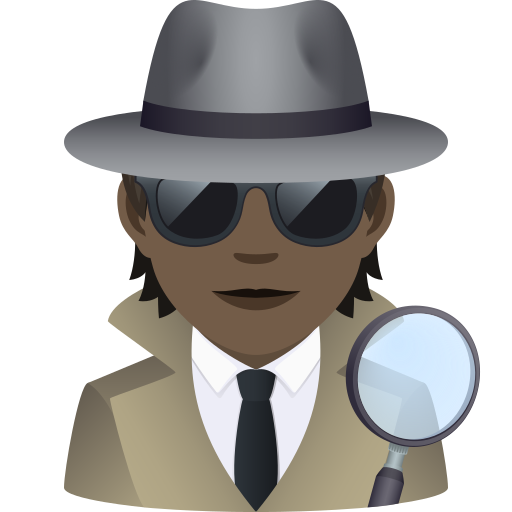 第侦探: 较深肤色号为第JoyPixels 9.0号