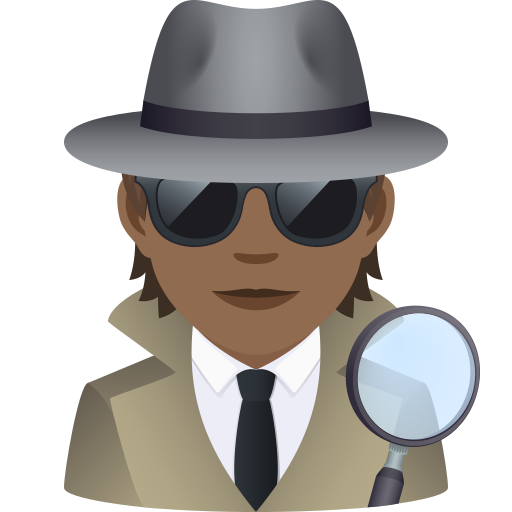 第侦探: 中等-深肤色号为第JoyPixels 9.0号