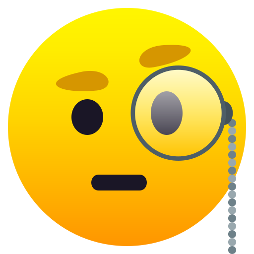 Tvář s monoklem pro JoyPixels 9.0