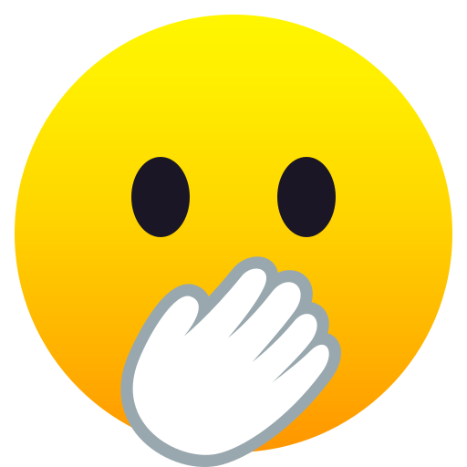 Cara Con Los Ojos Abiertos Y La Mano Sobre La Boca para JoyPixels 9.0