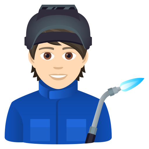 Εργάτης εργοστασίου: ανοιχτόχρωμος τόνος δέρματος για JoyPixels 9.0