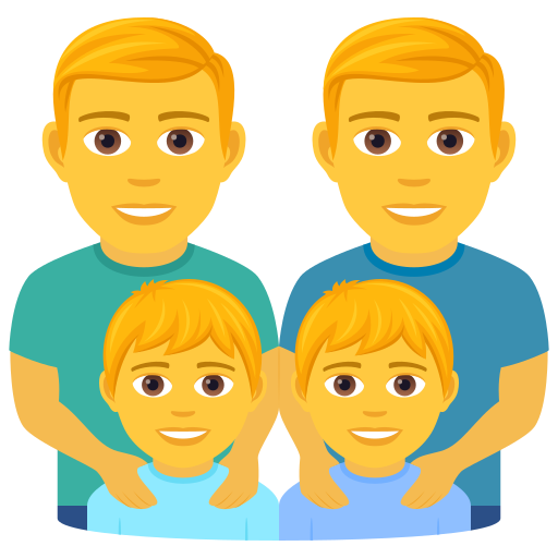Famiglia: Uomo, Uomo, Bambino, Bambino per JoyPixels 9.0