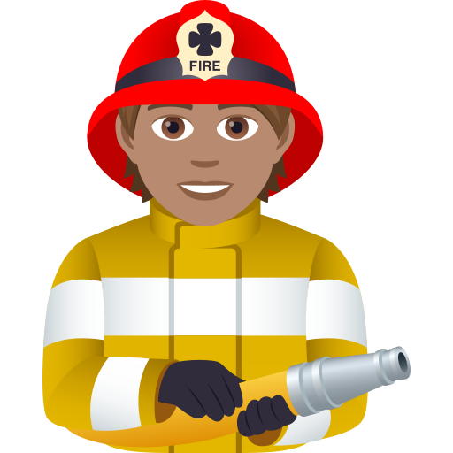 לוחם/ת אש: גוון עור בינוני עבור JoyPixels 9.0