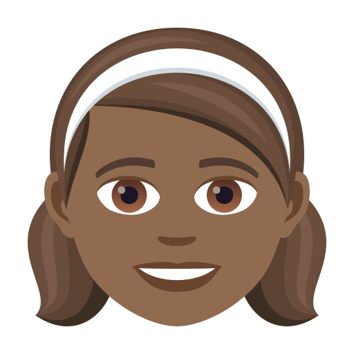 Dívka: Středně tmavý odstín pleti pro JoyPixels 9.0