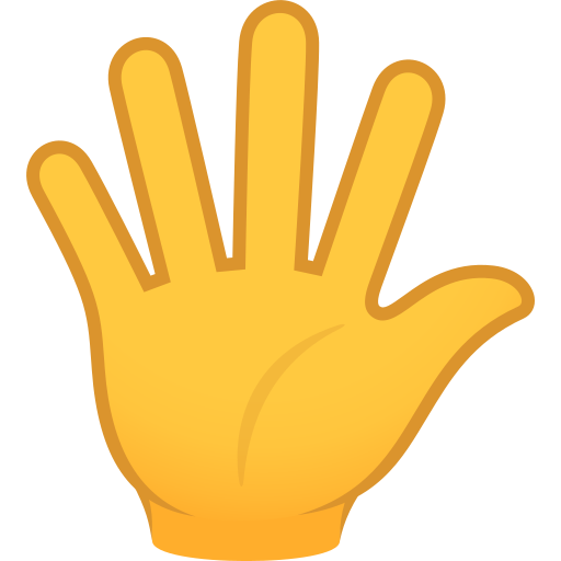Hand with Fingers Splayed for JoyPixels 9.0
