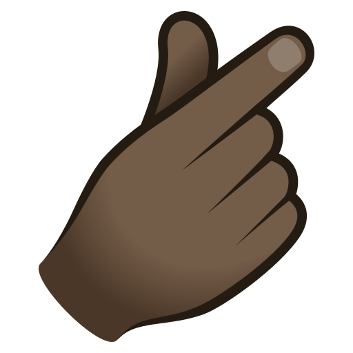 Mano Con Indice E Pollice Incrociati: Carnagione Scura per JoyPixels 9.0
