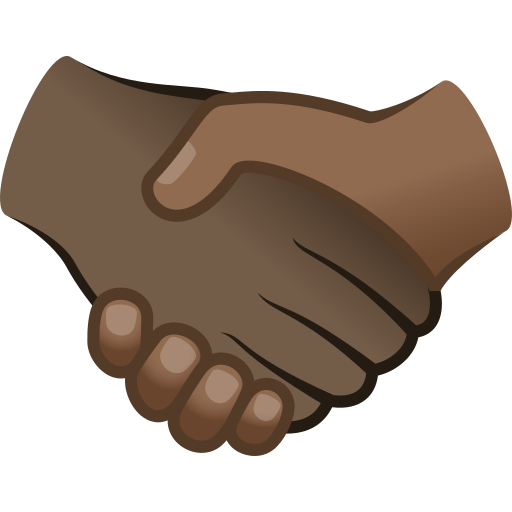 Podání ruky: Tmavý odstín pleti, Středně tmavý odstín pleti pro JoyPixels 9.0