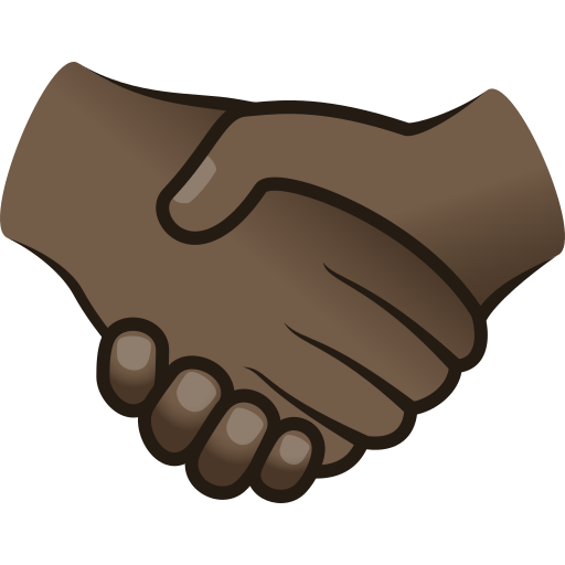 Χειραψία: σκούρος τόνος δέρματος για JoyPixels 9.0