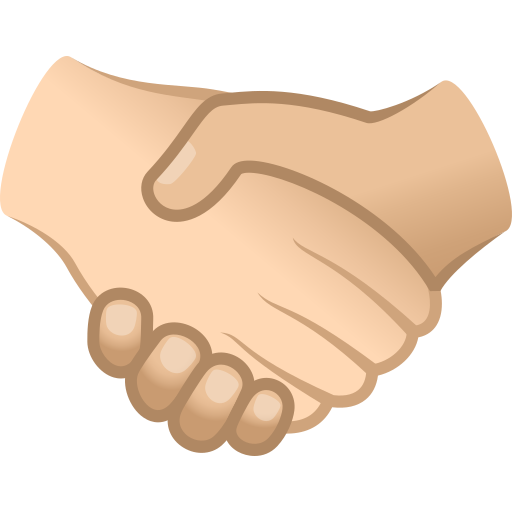 Χειραψία: ανοιχτόχρωμος τόνος δέρματος, μεσαίος-ανοιχτόχρωμος τόνος δέρματος για JoyPixels 9.0