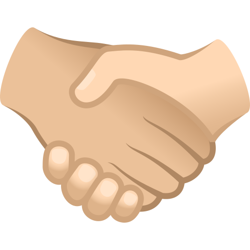 Χειραψία: μεσαίος-ανοιχτόχρωμος τόνος δέρματος, ανοιχτόχρωμος τόνος δέρματος για JoyPixels 9.0