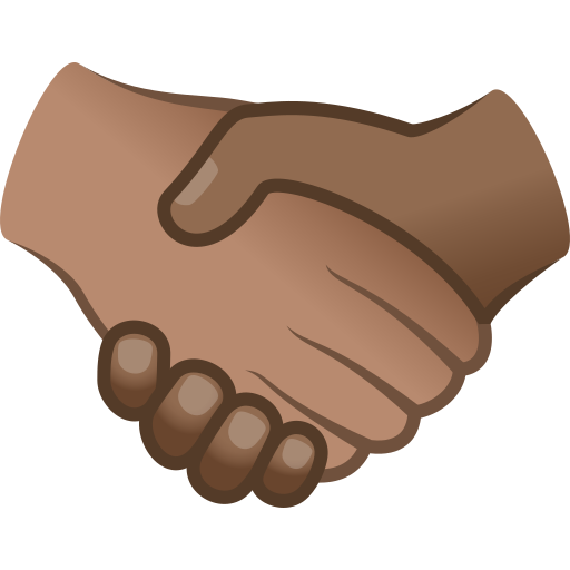 Podání ruky: Střední odstín pleti, Středně tmavý odstín pleti pro JoyPixels 9.0