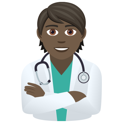 Sundhedspersonale: mørk teint for JoyPixels 9.0