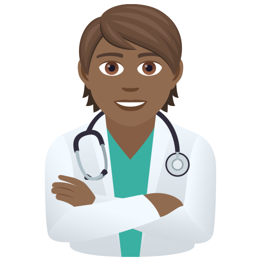 موظف بقطاع الصحة: بشرة بلون معتدل مائل للغامق لـ JoyPixels 9.0