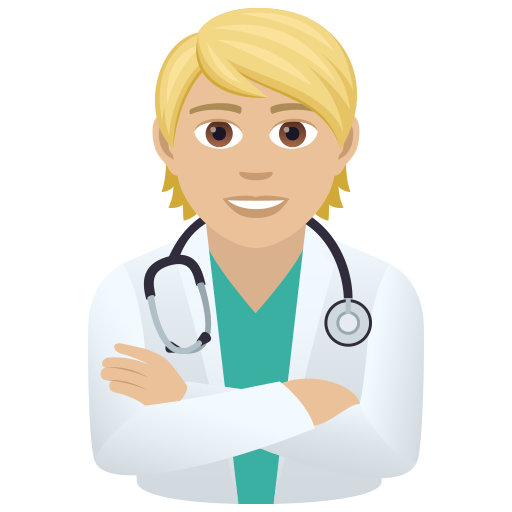 Nhân viên y tế: màu da sáng trung bình cho JoyPixels 9.0