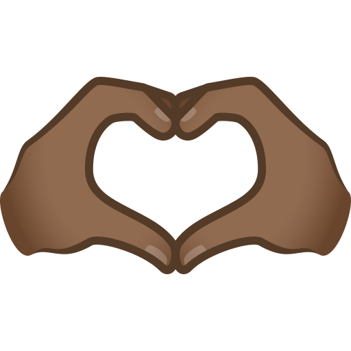 Mãos Em Coração: Pele Morena Escura para JoyPixels 9.0