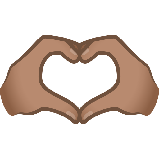 第做成心形的双手: 中等肤色号为第JoyPixels 9.0号