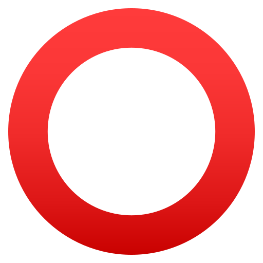 Cercle vermell buit per JoyPixels 9.0