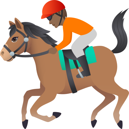 Dostihy: Středně tmavý odstín pleti pro JoyPixels 9.0