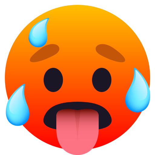 Visage Rouge Et Chaud pour JoyPixels 9.0