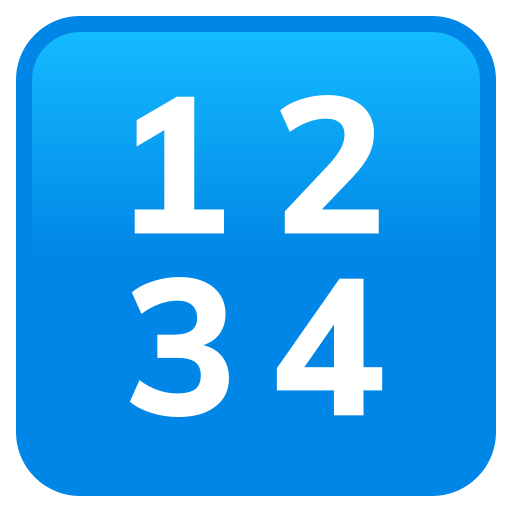 Vstupní čísla pro JoyPixels 9.0