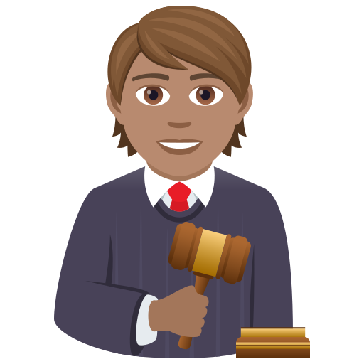 Tuomari: keskiruskea ihonväri varten JoyPixels 9.0