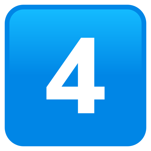 Čtyři číslice na klávesnici pro JoyPixels 9.0