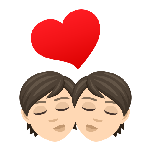 Φιλί: ανοιχτόχρωμος τόνος δέρματος για JoyPixels 9.0