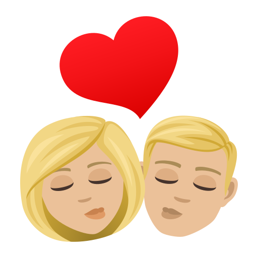 Bacio Tra Coppia: Donna, Uomo, Carnagione Abbastanza Chiara per JoyPixels 9.0