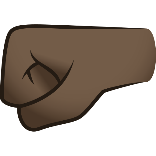 Puny a l'esquerra: pell fosca per JoyPixels 9.0