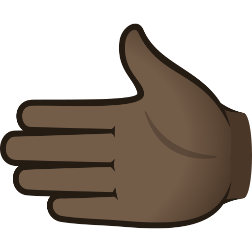 Hånd Til Venstre: Mørk Teint for JoyPixels 9.0