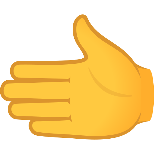 Hand som pekar till vänster för JoyPixels 9.0