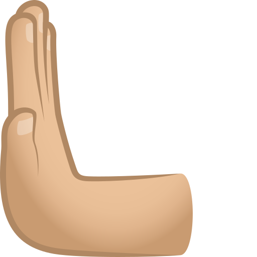 Leftwards Pushing Hand: Medium-Light Skin Tone for JoyPixels 9.0