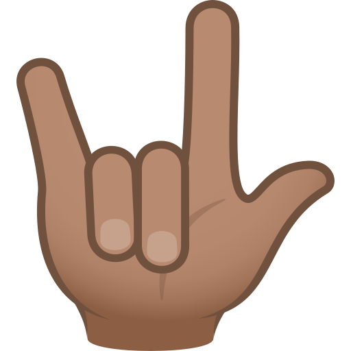 Gesto Ti Amo: Carnagione Olivastra per JoyPixels 9.0