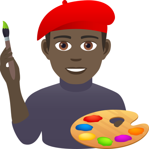 पुरुष कलाकार: साँवली त्वचा JoyPixels 9.0 के लिए