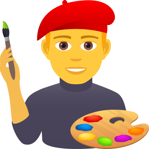 पुरुष कलाकार JoyPixels 9.0 के लिए