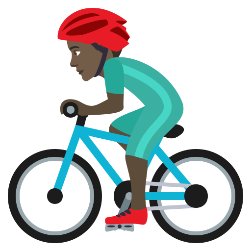 راكب دراجة: بشرة بلون غامق لـ JoyPixels 9.0