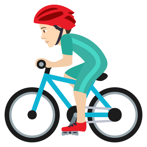 Άντρας ποδηλάτης: ανοιχτόχρωμος τόνος δέρματος για JoyPixels 9.0