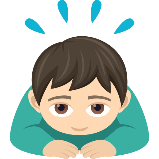 Muž se klaní: Světlý odstín pleti pro JoyPixels 9.0