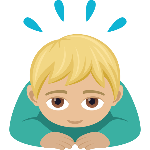 Home inclinat: pell mitjana-clara per JoyPixels 9.0