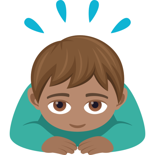 Uomo Che Fa Inchino Profondo: Carnagione Olivastra per JoyPixels 9.0