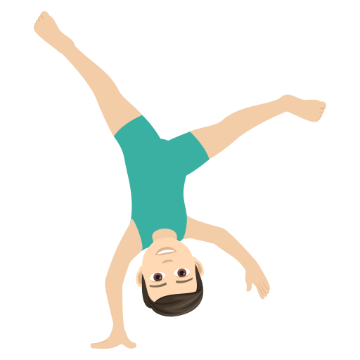 Man Cartwheeling: Světlý odstín pleti pro JoyPixels 9.0