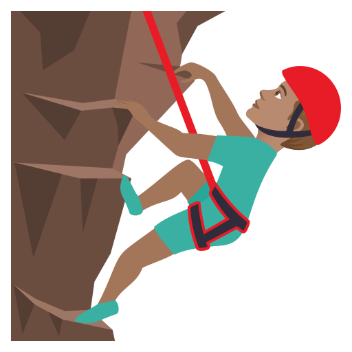 Home Escalada: Pell Mitjà per JoyPixels 9.0