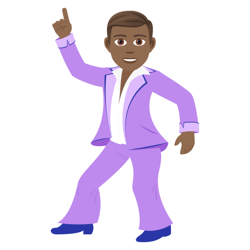 Muž tančí: Středně tmavý odstín pleti pro JoyPixels 9.0