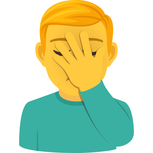 Lelaki menepuk muka untuk JoyPixels 9.0