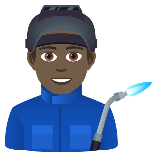 Ouvrier: Peau Foncée pour JoyPixels 9.0