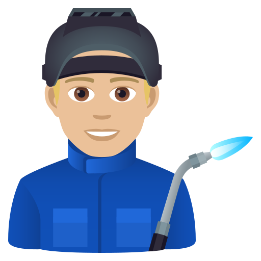 عامل مصنع: بشرة بلون فاتح ومعتدل لـ JoyPixels 9.0